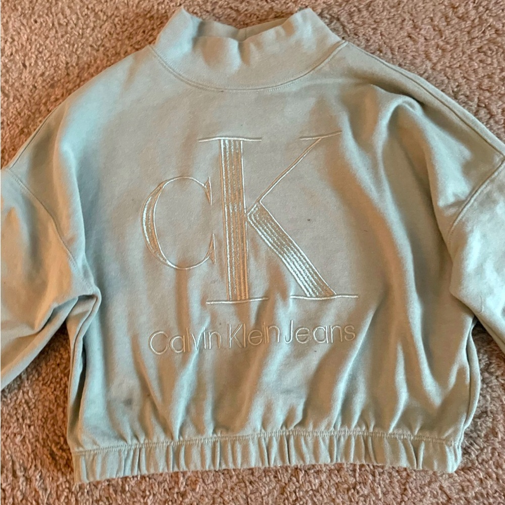Calvin Klein Jeans Light Green Turtleneck Sweater